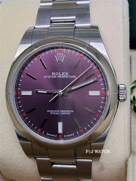 rolex oyster perpetual redgrape|Rolex grape dial.